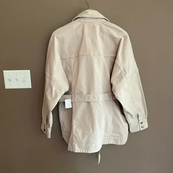 NWT Free People Clyde Shirt Jacket Mineral Medium - Picture 4 of 7